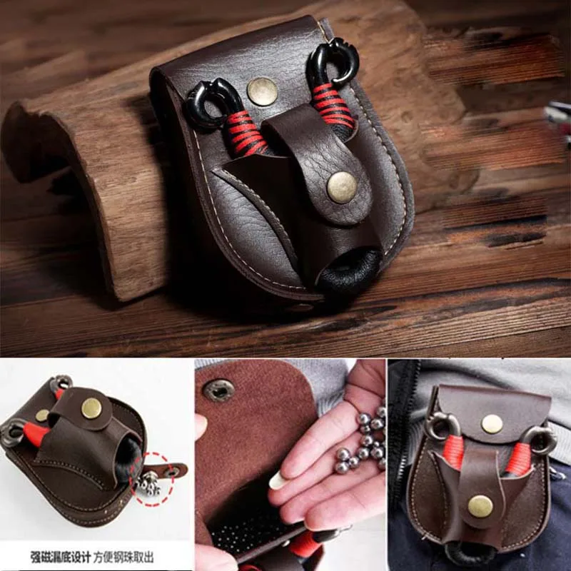 

Leather Case Waist Bag Pouch for Slingshot and Steel Balls Pocket Slingshot Catapult Bag Sports Hunting Bow Accessories