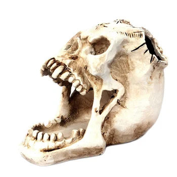 

Office Desktop Storage Box Stationery Halloween Horror Head Skeleton Pen Holder Halloween Gift Home Decoration