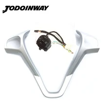 Led blu volante multifunzione pannello di rivestimento interruttore del tasto di controllo di crociera e filo per Ford Fiesta MK7 MK8 ST Ecosport 2013