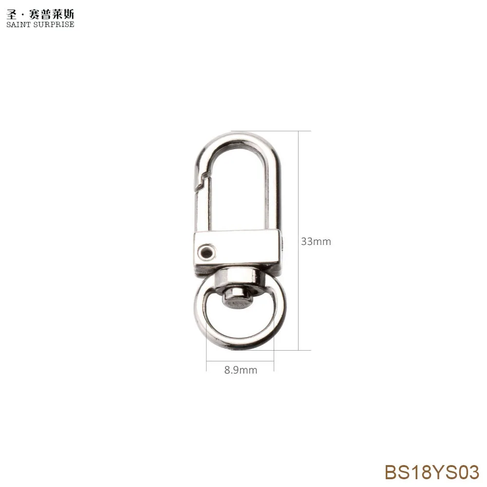 

20Pcs 33mm Swivel Trigger Clips Snap Hooks Lobster Clasp Keychain for Bag DIY Craft Bs18ys03