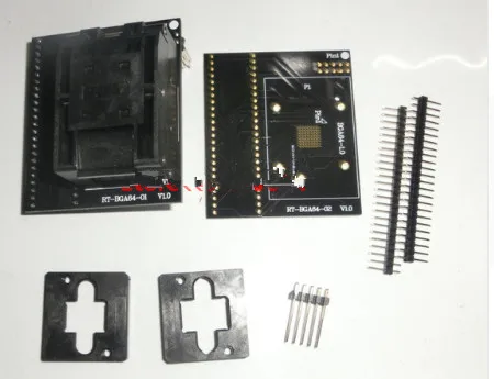 

BGA64 Special EMMC Adapter For RT809H Programmer RT-BGA64-01 Socket 1.0mm spacing frame 11*13mm Original New Free Shipping