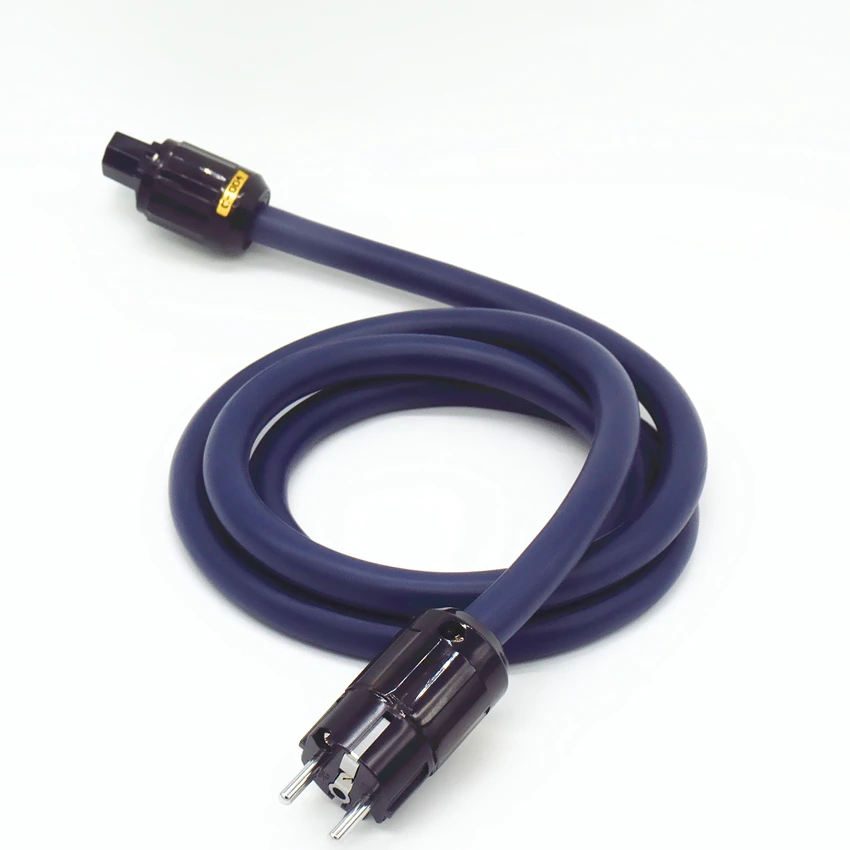 3 x 4N square Japan FURUKAWA HIFI Crystalline Copper Audio Cable DAC Power Amplifier 3 plug contacts Power Cord