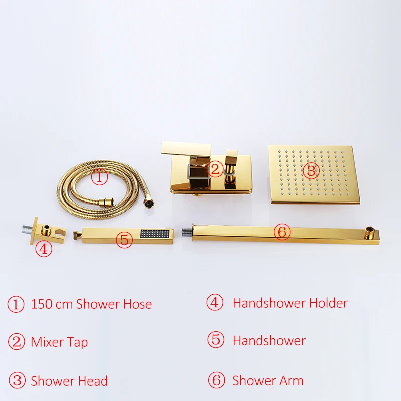 quyanre wanfan frap gappo golden shower faucets set rainfall led shower head single handle mixer tap sink faucet handshower bathroom shower faucet4
