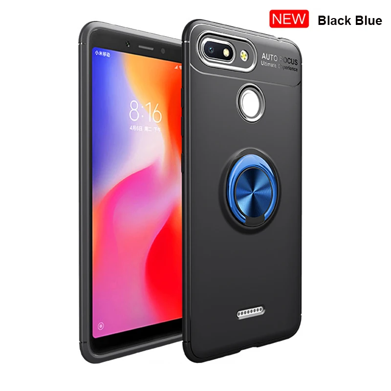 

Fusion Type Rotating Finger Ring Holder Case Xiaomi Redmi 6 Pro 6 Redmi 6A 6 A Business Back Cover Silicone Case Xiaomi Redmi 6A