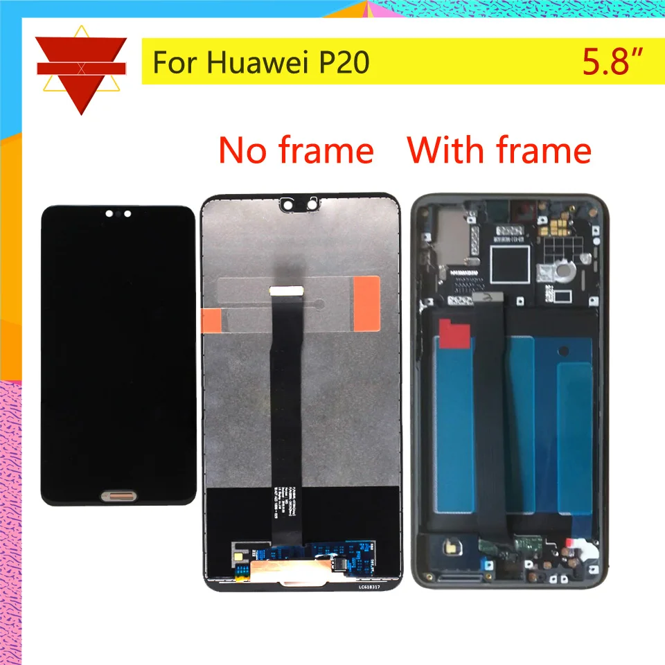 

10pcs\lot Original 5.8" For Huawei P20 LCD Display Touch Screen Digitizer LCD With Frame P20 LCD Screen EML-L09 EML-L22 EML-L29