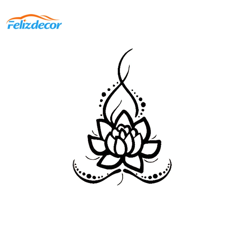 New Design Heavenly Lotus Flower Decals Art Car Window