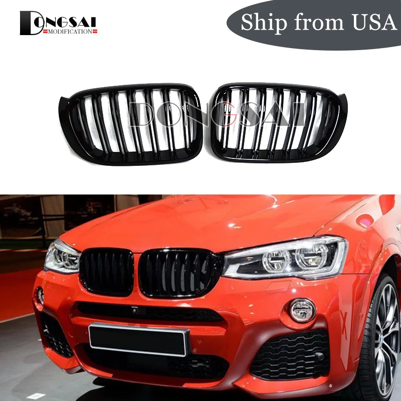 

F25 LCI & F26 Gloss Black Kidney Grille Mesh For BMW 2014 - 2018 X3 X4