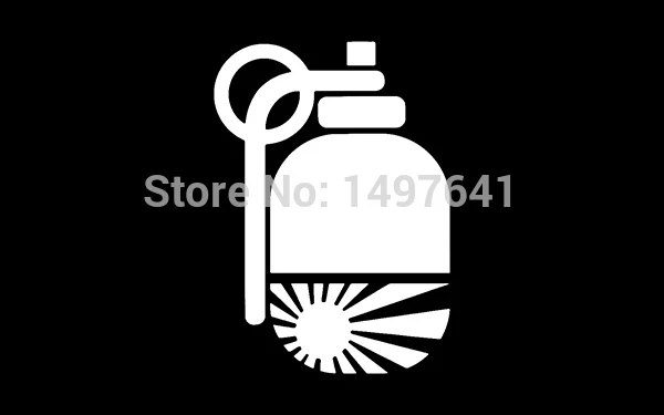 Matahari Terbit Grenade Mobil Jendela Sticker Truk Bumper Tutup