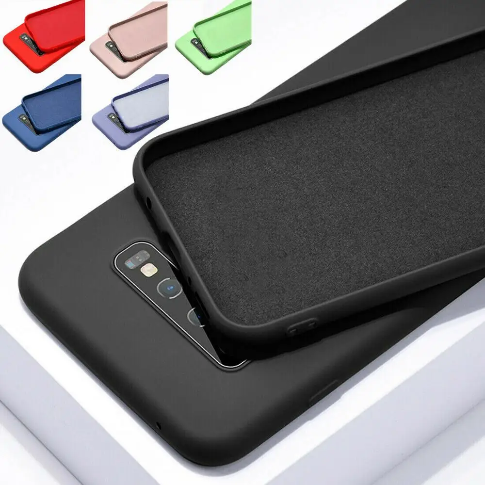 

Case For Samsung 10 M20 A30 A40 A50 A70 S10 Plus Lite S8 S9 Plus MLiquid Silicone Rubber Soft Cover Phone Cases Shockproof Coque