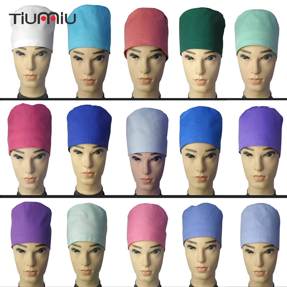 

High Quality Medical Surgical Hat Dentist Pet Doctor Caps Scrub Cotton Cap Doctor Nurse Work Hats Men Women Adjustable Cap