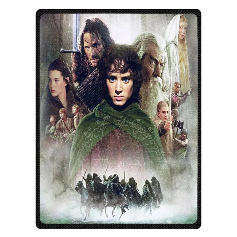 

New Custom The Lord of The Rings Throws Blanket Fleece Fabric Baby Bed Sheet Bedspread Summer Air Conditioning Blanket