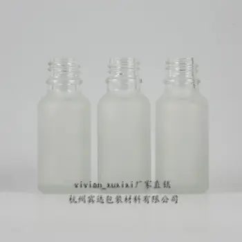 

20ml clear frosted Glass Essential Oil Bottle Without any cap,could match with sprayer/pump/dropper cap,glass container,18mm
