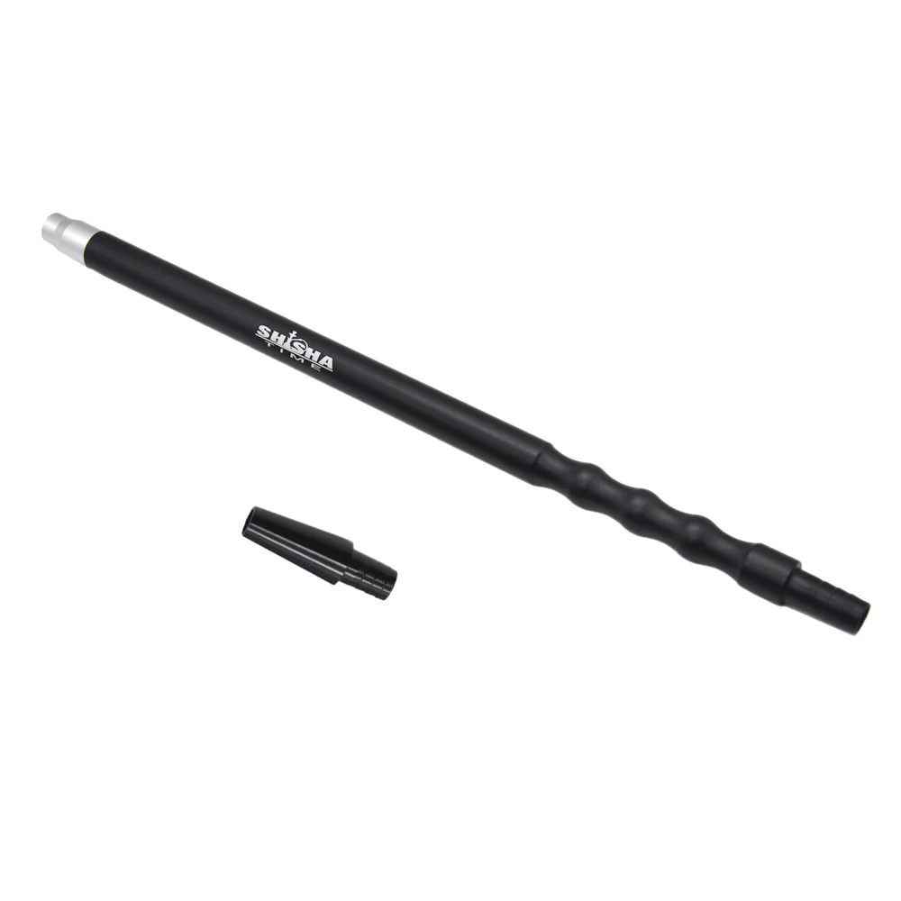 HORNET 400 мм алюминиевый шток кальяна кальян шланг ручка трубка для кальяна аксессуары для кальяна наргиле - Цвет: Черный