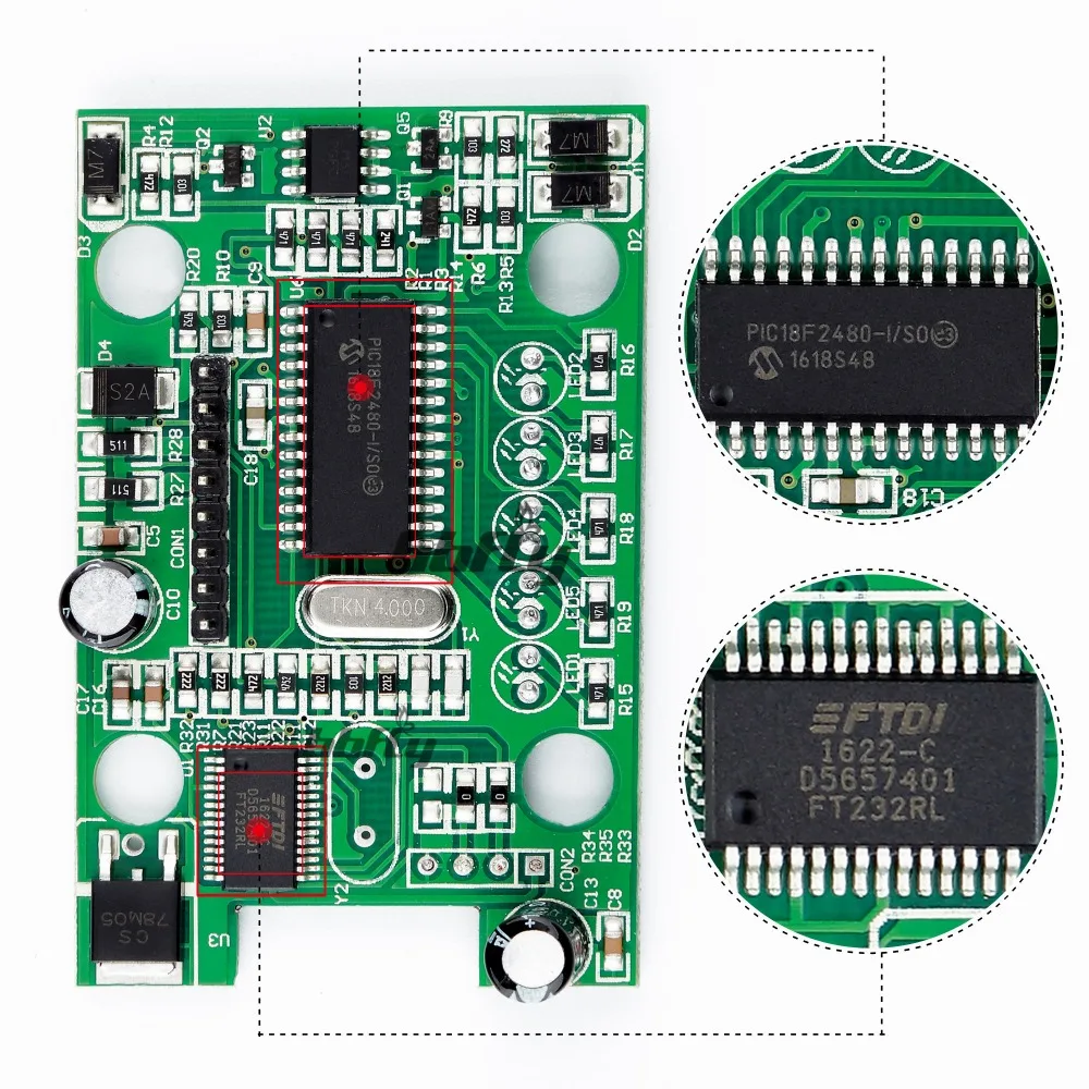 Bbfly-BF32301 ELM327 USB V1.5 FTDI чип OBD Авто диагностический сканер OBD2