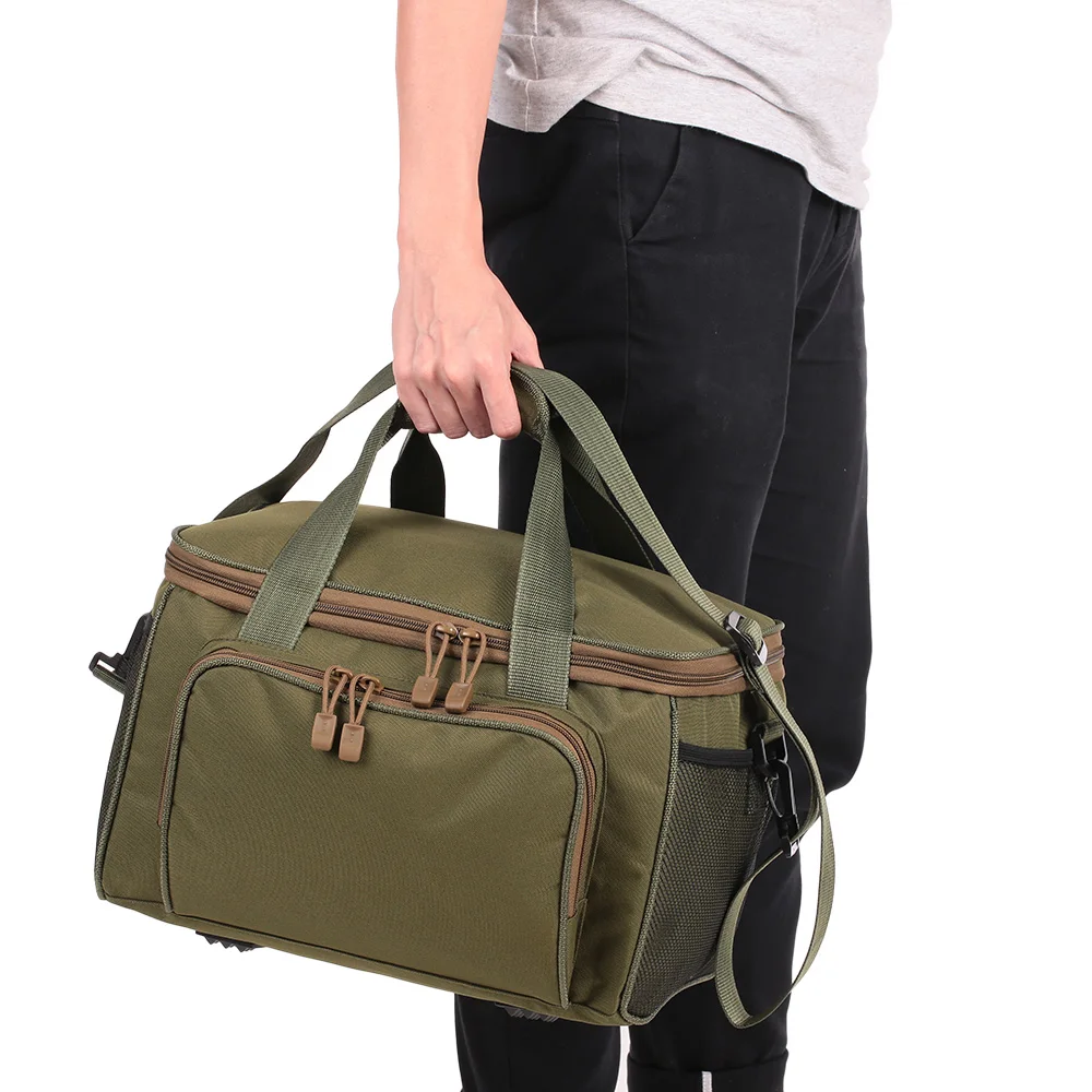 Bolsa de Armazenamento Bolsa de Carretel de Pesca Isca de Pesca Equipamento de Pesca Sapatas de Lona de Cor ao ar Pacote de Cintura Bolsas de Ombro Homens Pesca Livre 37*25*25 cm 3 7 Bolsas de pesca