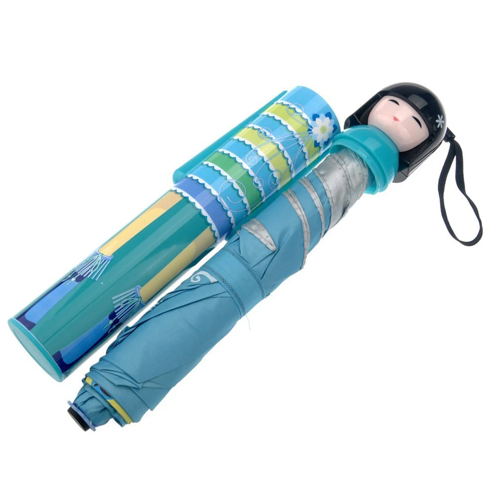 

Novelty Japanese Kimono Doll Style Anti-UV Rainproof Folding Bottle Umbrella