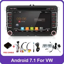 2 Din Quad 4 Core android 7.1 auto lettore dvd Aux gps Stereo Per VW Skoda POLO GOLF 5 6 PASSAT CC JETTA TIGUAN TOURAN Fabia Caddy