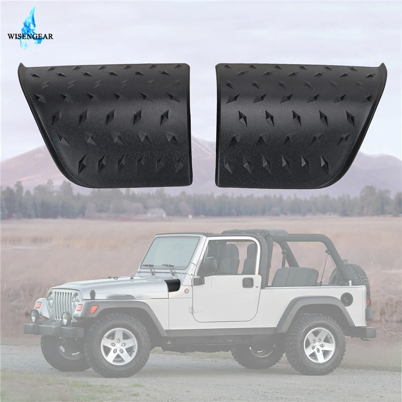 2x Black Side Cowl Cover Body Armor For Jeep Wrangler TJ 1997 2006 Car
