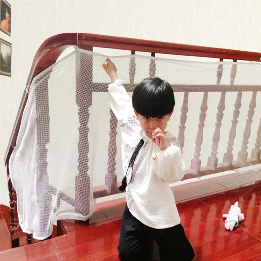 Детские перила лестницы балкон Безопасность Защита сетка ограждение для безопасности ребенка детские безопасные изделия 200/300 см белого цвета