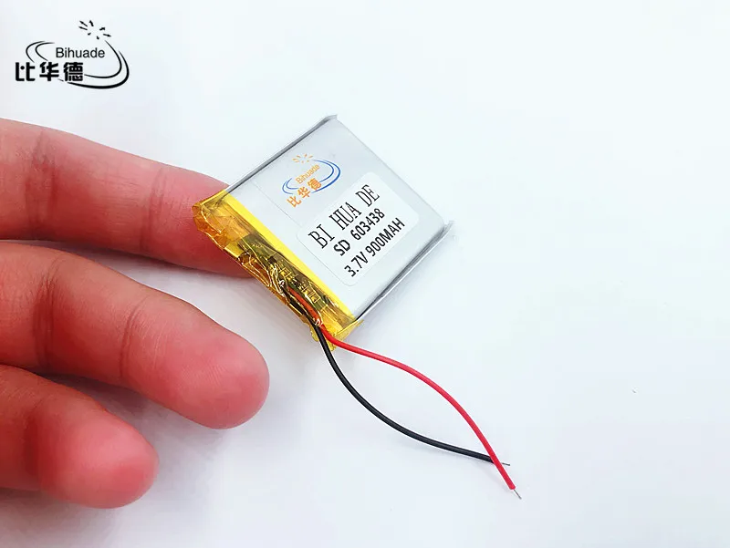 Li-Po 3.7 V, 900 Mah, [603438] Polimero Agli Ioni Di Litio/Li-Ion Batteria Per Voice Recorder Pen, Smartband, Smart Watch;, Mp3