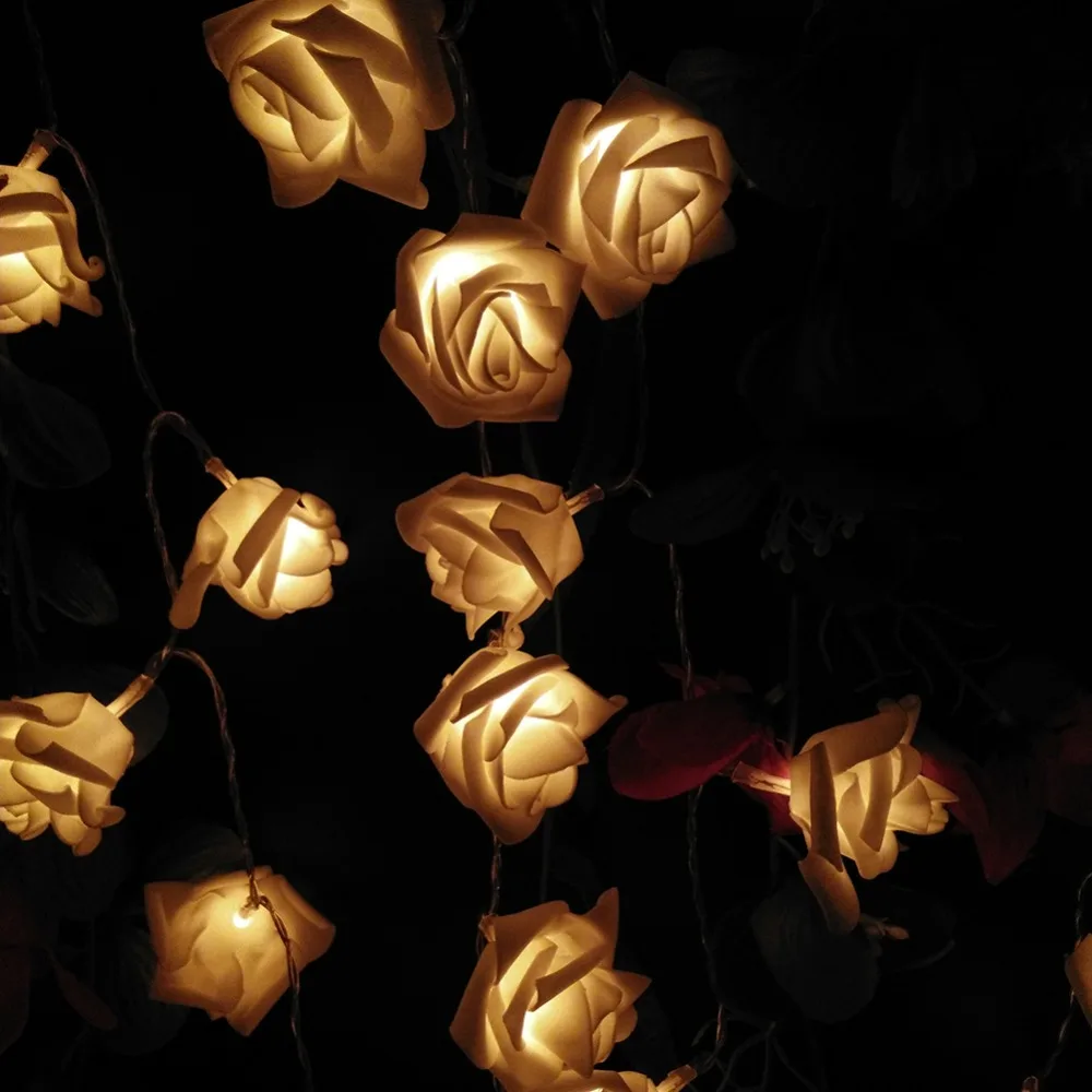 cheap 1m 10 pcs roses string lights warm white (4)