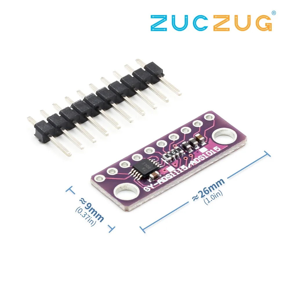 

I2C ADS1115 16 Bit ADC 4 channel Module with Programmable Gain Amplifier 2.0V to 5.5V