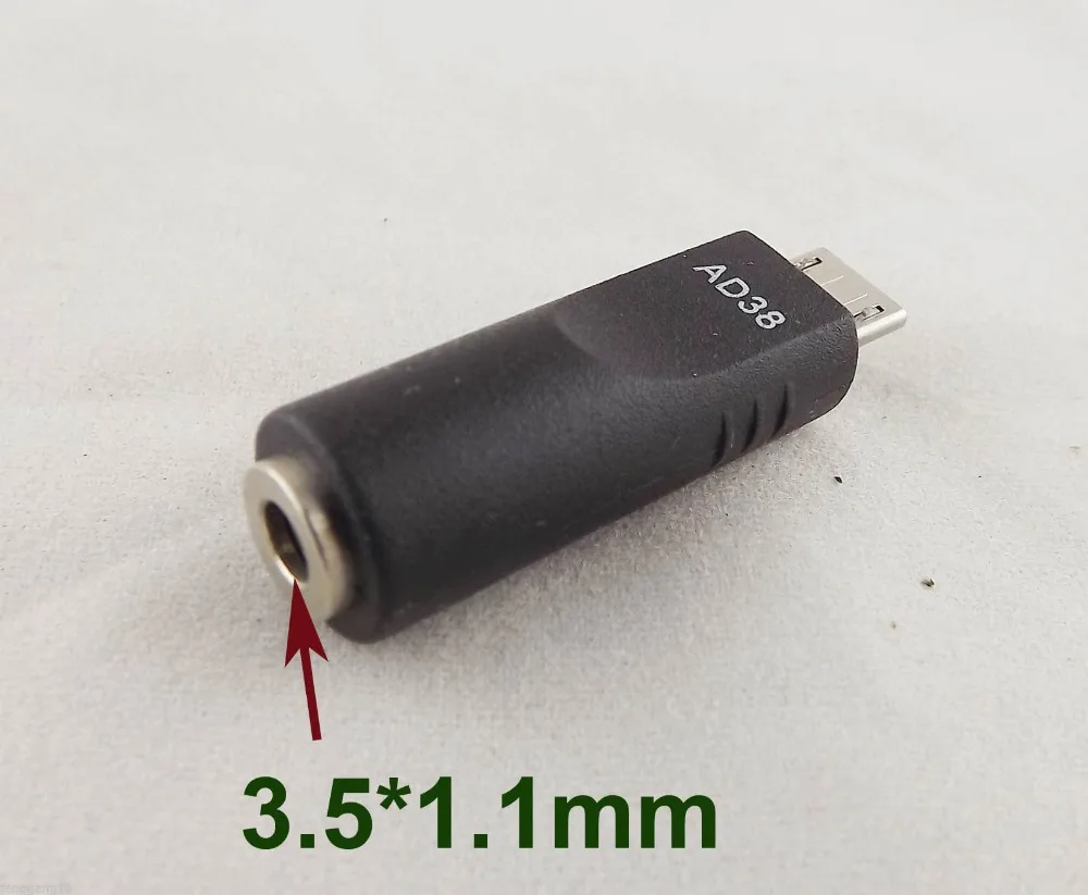 

2pcs 3.5mm x 1.1mm Female To Micro USB 5 Pin Male DC Power Converter Charger Adapter