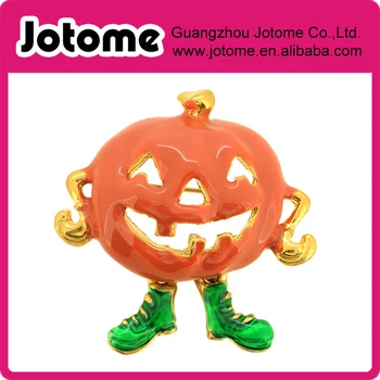 

Halloween Enamel Yellow Pumpkin Brooch Pin 1.5 x 1.5 inches