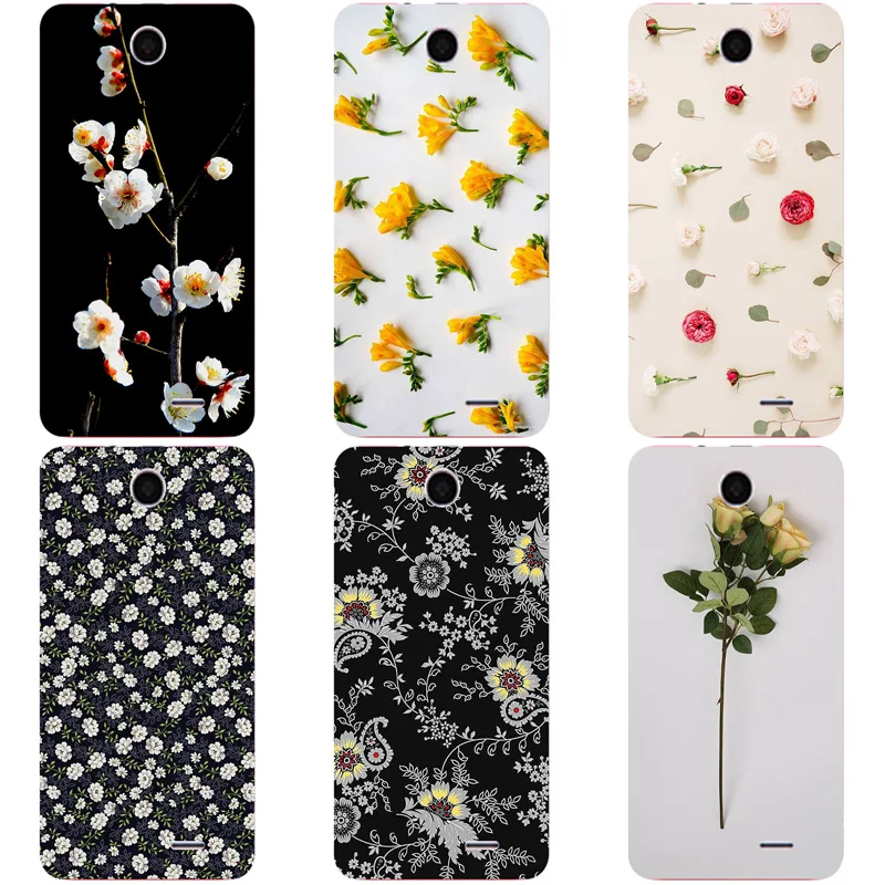 Чехол для HTC Desire 310 310W D310W задняя крышка цветочные растения мягкий силиконовый