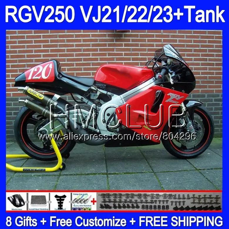 Майка для SUZUKI VJ22 RGV250 88 94 95 96 97 98 39HM. 1 RGV-250 VJ23 RGV 250 1988 1994 1995 1996 1997 1998 обтекателя не гонки красный - Цвет: No. 1