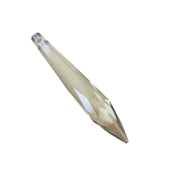 

63mm 50pcs Cognac Multifaceted Icicle U-drop Crystal Chandelier Pendants For DIY Luggage And Bags Free Shipping