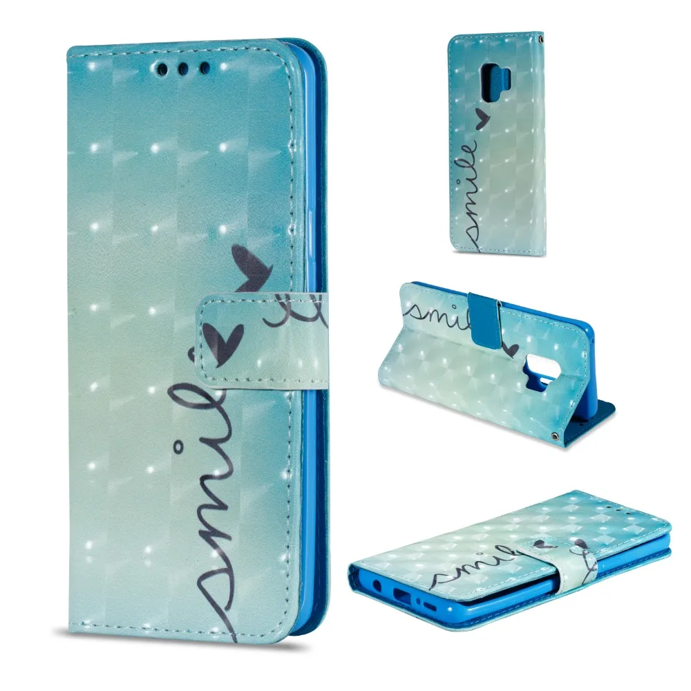 Cartoon For Samsung Galaxy S9 S9 Plus Note 8 Case Flip PU Wallet Card Holder Cover For iPhone X Smart Wallet Case Unicorn        (79)