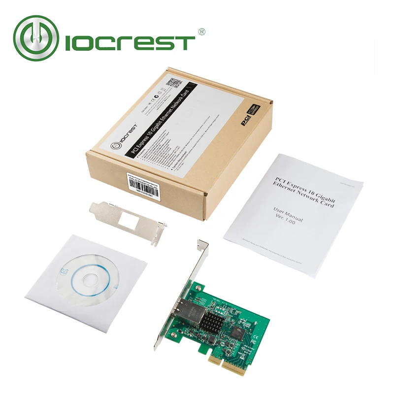 Iocest PCI-Express x4 для одного порта 10G/2,5G/1000 M/100 M RJ45 Lan адаптер Ethernet gigabit nic сетевая карта