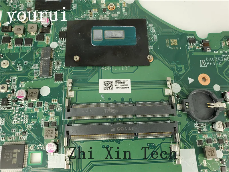 Yourui для acer Aspire E5-573 E5-573G ноутбук материнской платы с i3-5005U Процессор NBMVM11002 DA0ZRTMB6D0 Тесты все функции