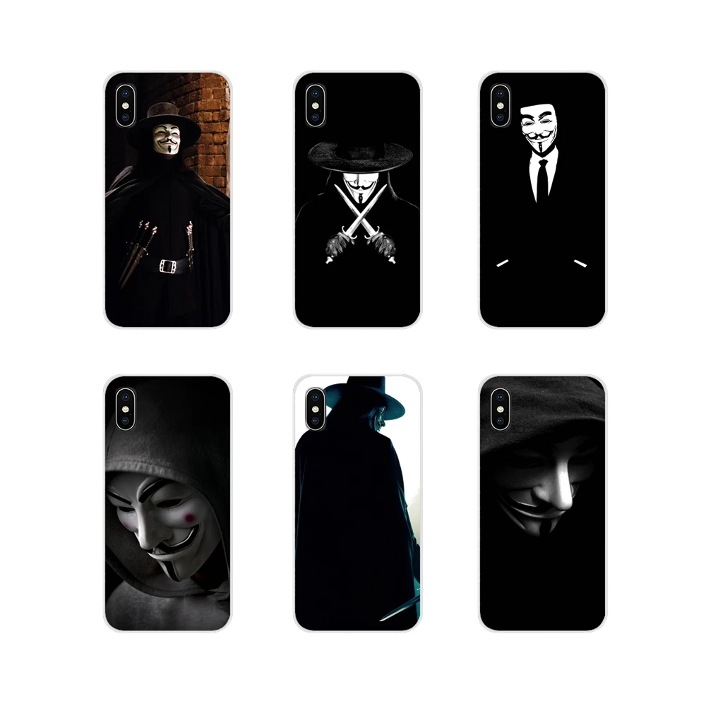 Аксессуары для телефона Чехлы V Vendetta Маска Xiaomi Mi4 Mi5 Mi5S Mi6 Mi A1 A2 5X 6X 8 9 Lite SE Pro Max Mix 2 3 2S |