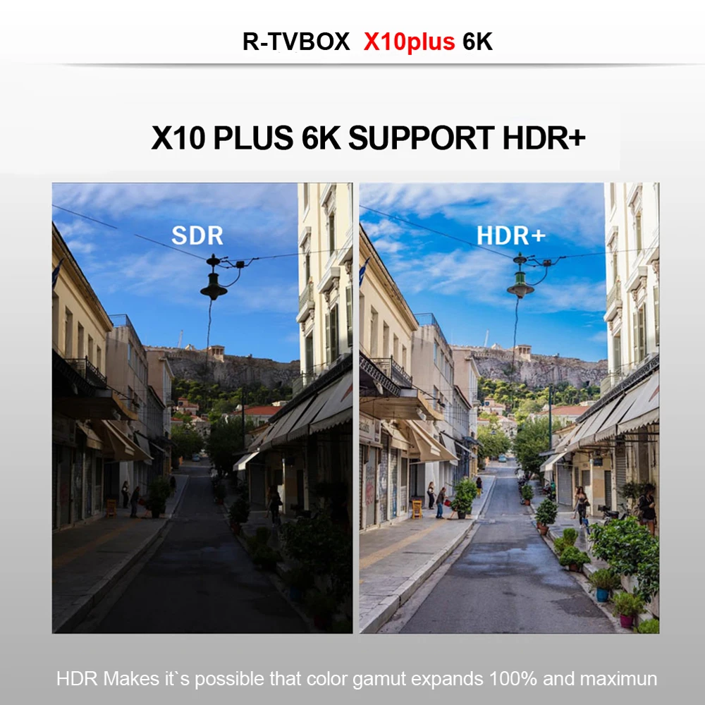 R-tv BOX X10 PLUS tv BOX Android 9,0 4K Smart tv Box Allwinner H6 медиаплеер 6K декодирование изображения 4 ГБ 32 ГБ 2,4G WiFi ЖК-дисплей