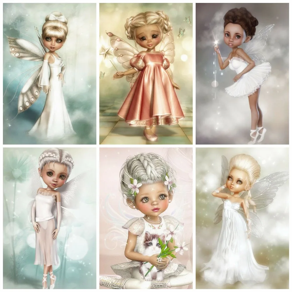 

HUACAN 5d Diamond Painting Cartoon Picture Of Rhinestone Full Square/round Diamond Embroidery Girl Diamond Mosaic Handmade
