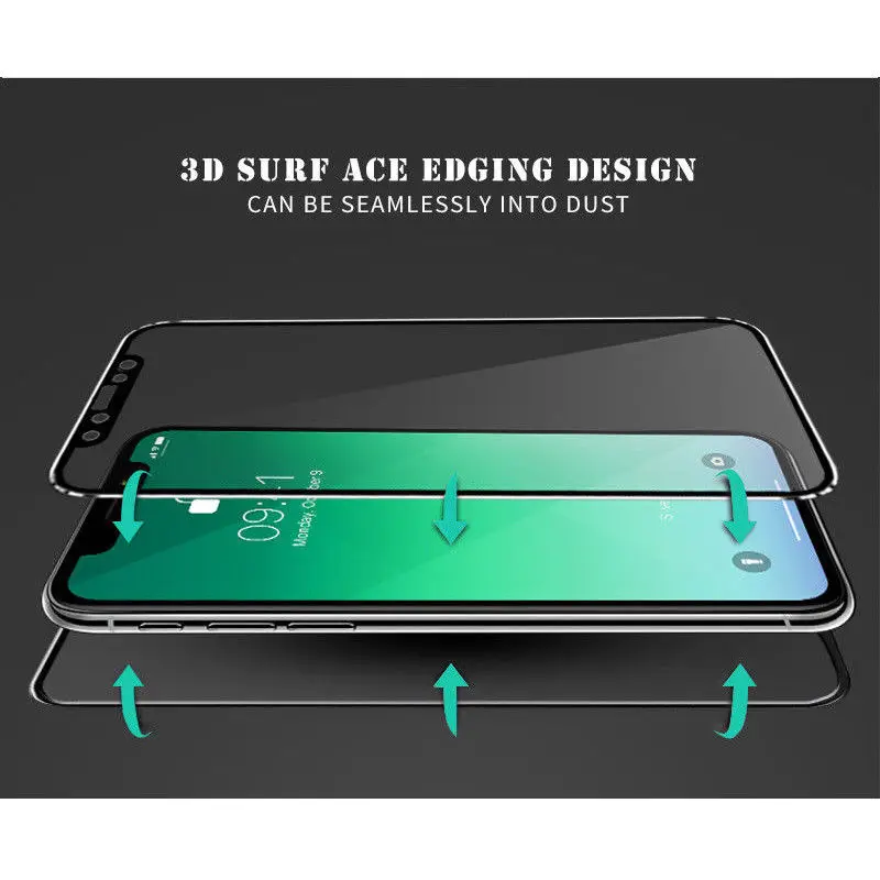 Переднее + заднее закаленное стекло для iPhone X Сменный Чехол с полной защитой