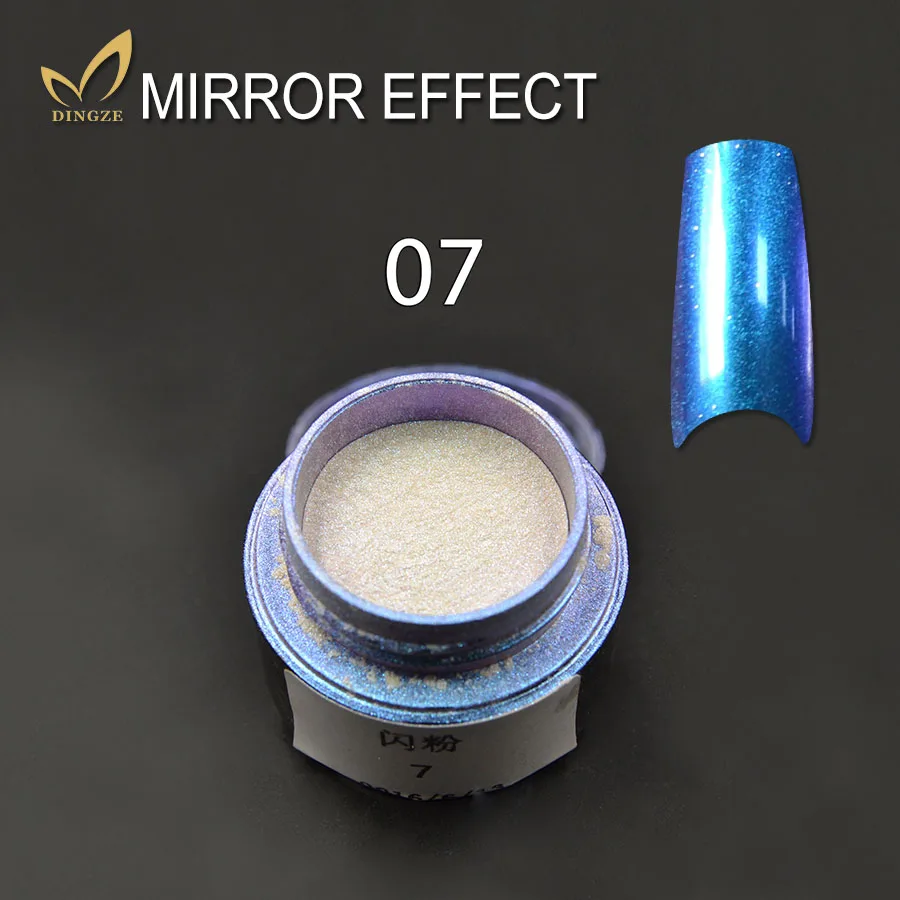 2 г Блестящий лак зеркальный порошок для ногтей пигментный хромированный с