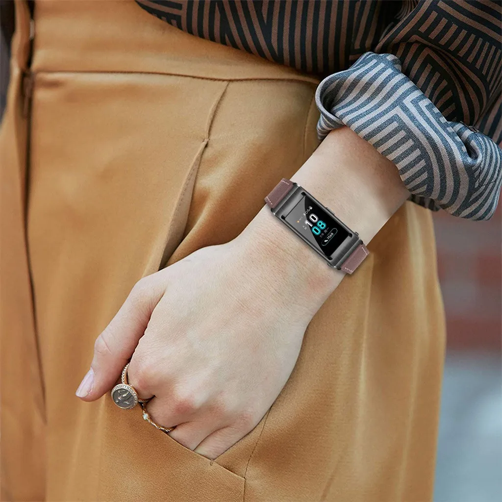 Новые ремешки для часов для huawei Talk Band B5 спортивные умные наручные часы браслет из ПУ искусственной кожи пояс из крокодиловой кожи ловушка сменные полосы