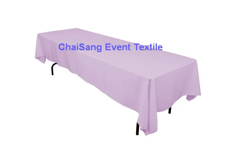 Высшее качество прямоугольной формы из пеолиэстра и Скатерти для свадьбы декор для банкетного стола покрытие стола - Цвет: Lilac