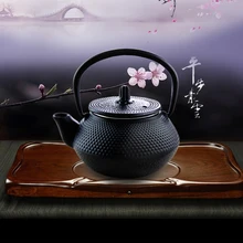 Очень классический Janpan стиль чугунный чайник с FDA фарфоровое эмалированное покрытие внутренний чайник для приготовления чая 1200 мл