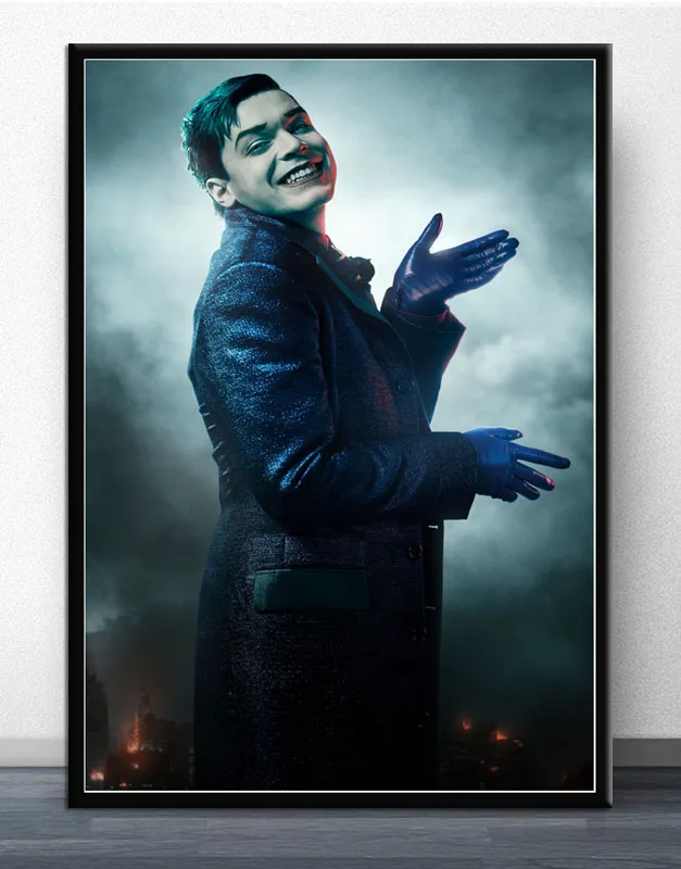 MX117 Gotham сезон 5 Горячая ТВ серии Jeremiah Valeska постер на холсте искусство шелк светлые холщовые домашняя, комнатная, Настенная Декор с печатью - Цвет: Лиловый