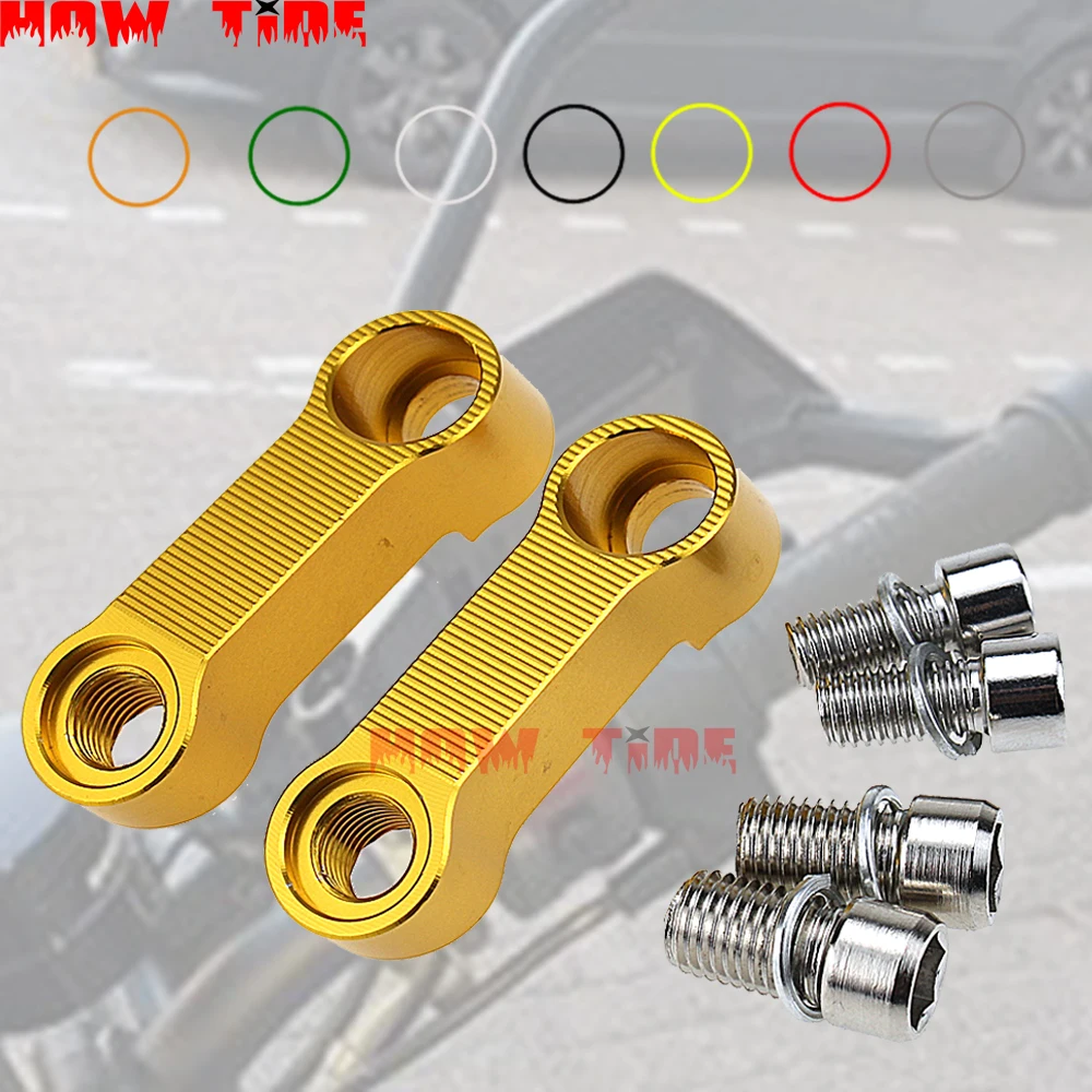 

Universal 8MM 10MM Motorcycle CNC Rearview Mirrors Riser Extension Brackets AdapterFor Ducati Monster 696 796 795 821 848 1100