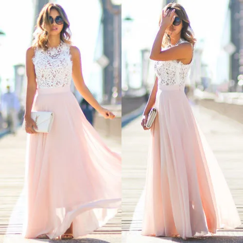 

Fashion Women Formal Wedding Bridesmaid Long Evening Party Ball Prom Gown Cocktail Dress S-XXL