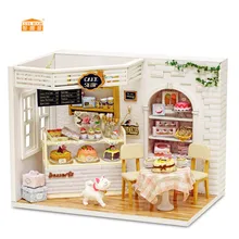 Симпатичный номер Новое поступление поделки Деревянный Кукольный дом Миниатюрный Мебель с Пылезащитный чехол Непоседа игрушки для детей, подарок на день рождения, H014