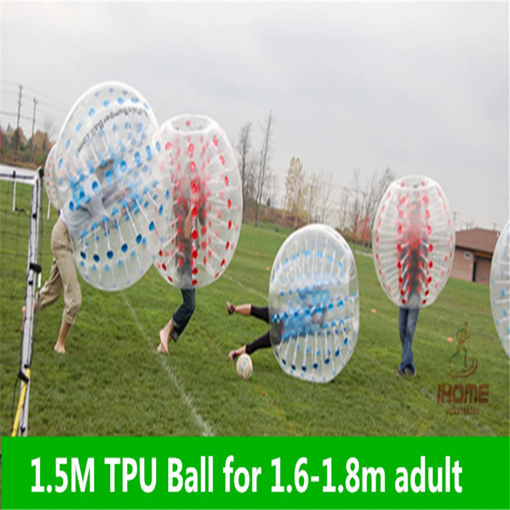 1,5 м ТПУ надувной шар для футбола, воздушный шар для футбола, воздушный бампер для тела, Зорб мяч для футбола, Зорб мяч