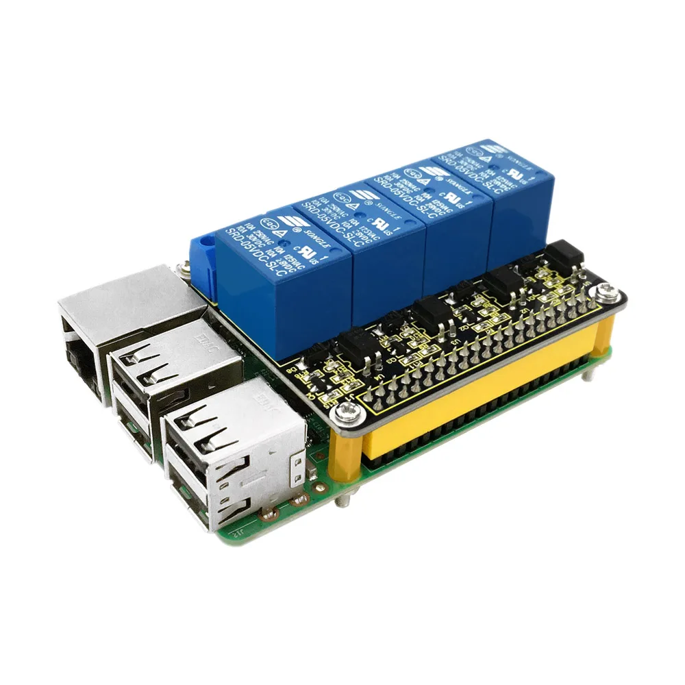 Keyestudio RPI 5V 4-канальный Релейный Щит для Raspberry Pi A+/B+/Raspberry Pi 2/Raspberry Pi 3 Модель B, удовлетворяющий стандартам ЕС/Сертификация