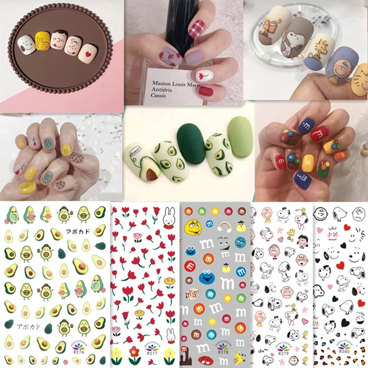 

9.5X 7.2cm 10 sheets Nail Stickers Self-Adhesive Transfer Sticker Decals 3D decal Floral nail water transfer sticker Nail wraps