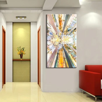 

Modern Abstract Canvas Painting Architecture is an Art Digital Printed Poster Wall Art Picture for Living Room Home Decoration